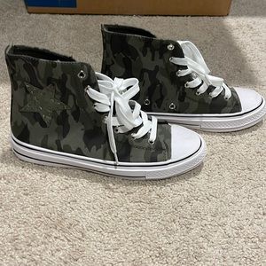 Camo print high tops